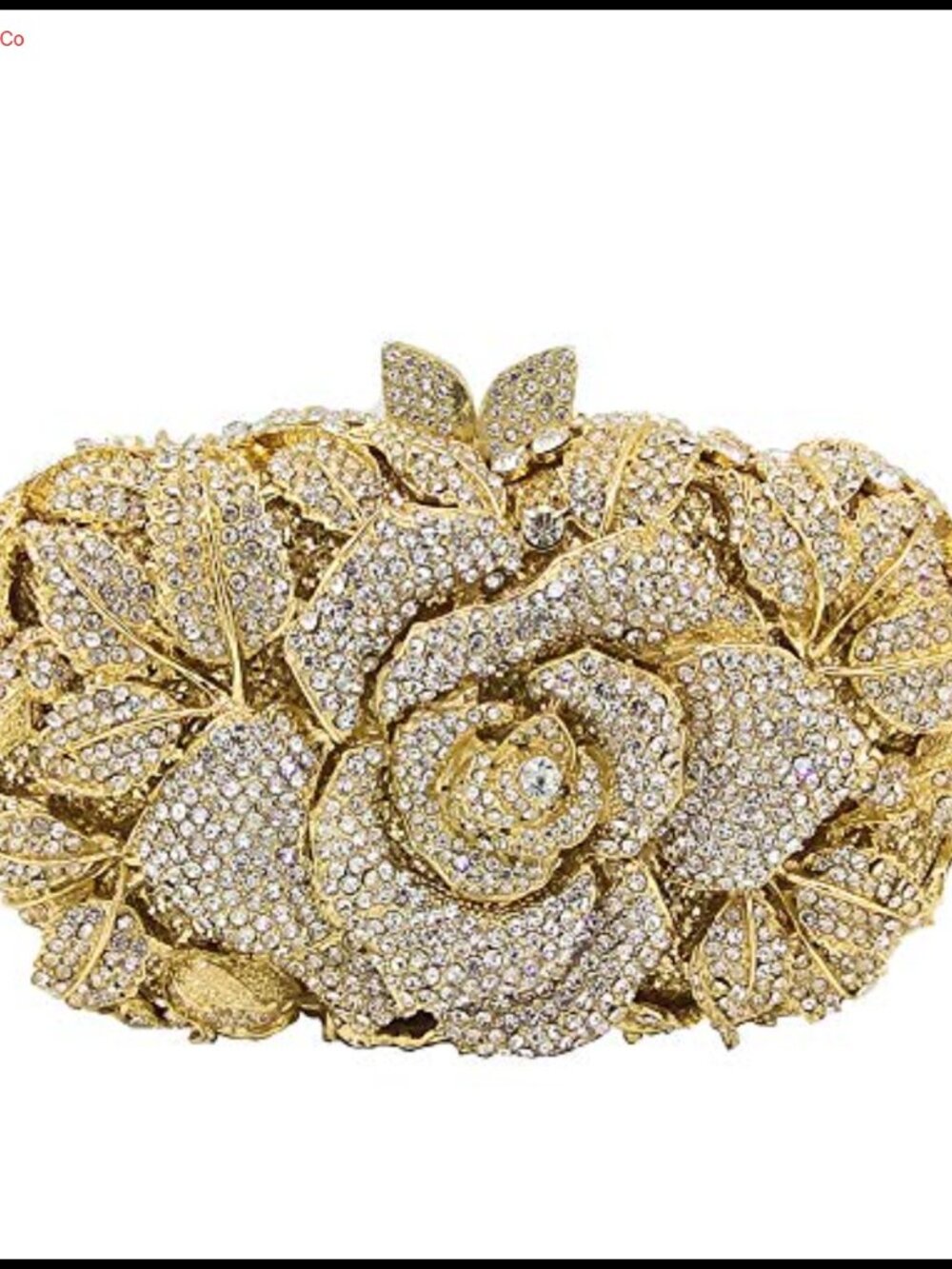 Flower Crystal Clutch Purses Rhinestone Evening Bag Mini Formal Handbag